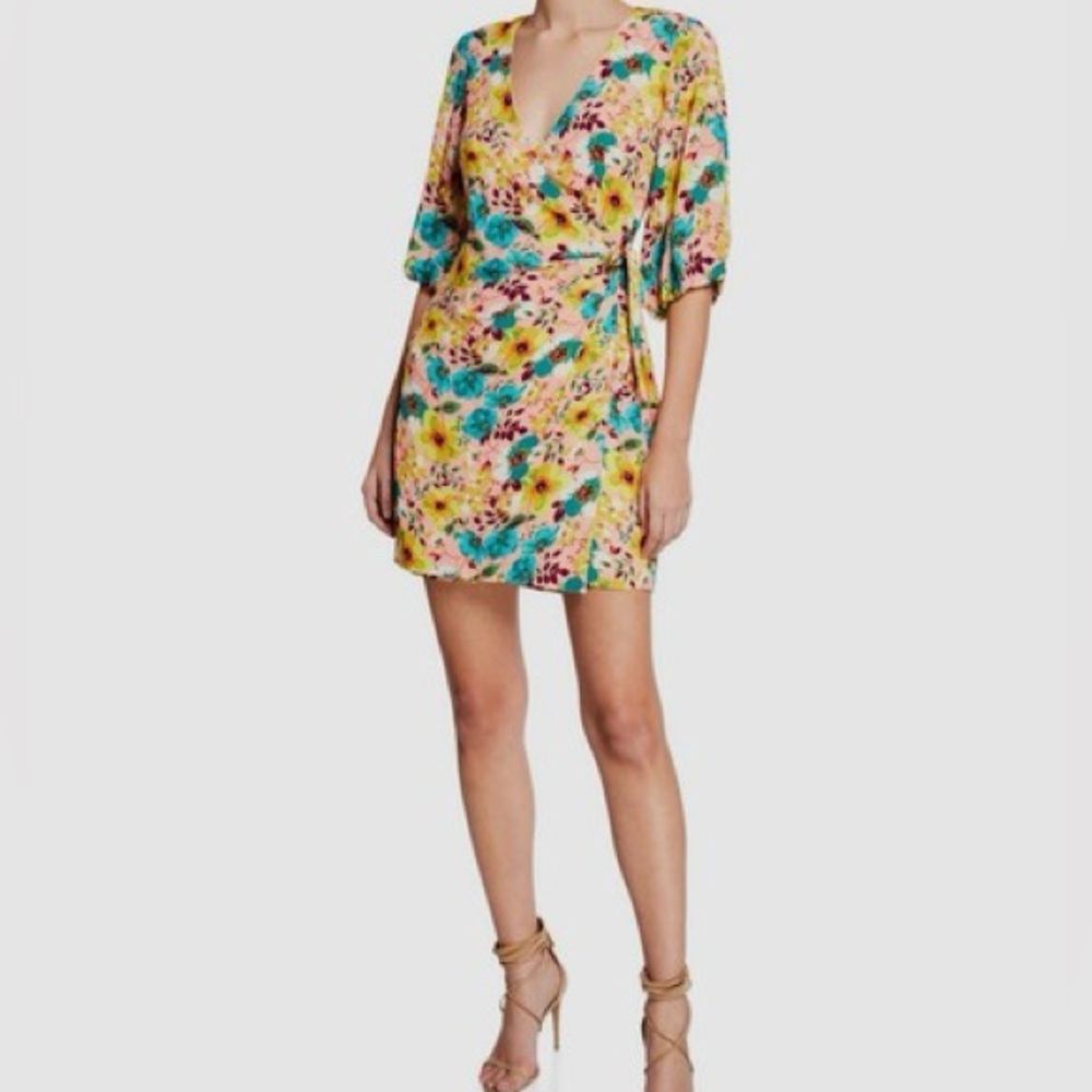 Aidan • Floral Faux Wrap Floral Dress